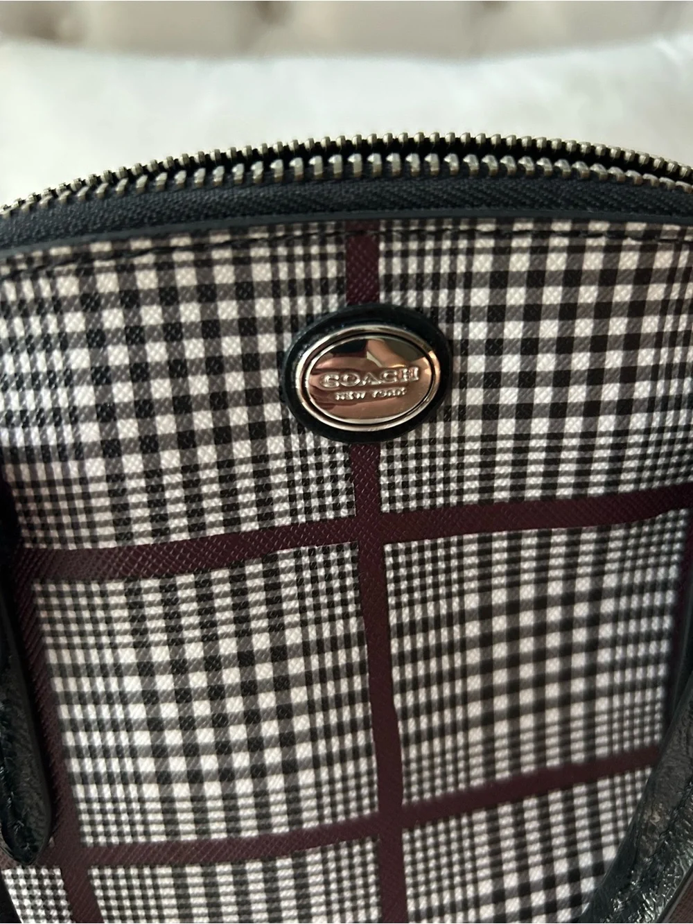 Coach Peyton Glen Plaid Cora Domed Satchel